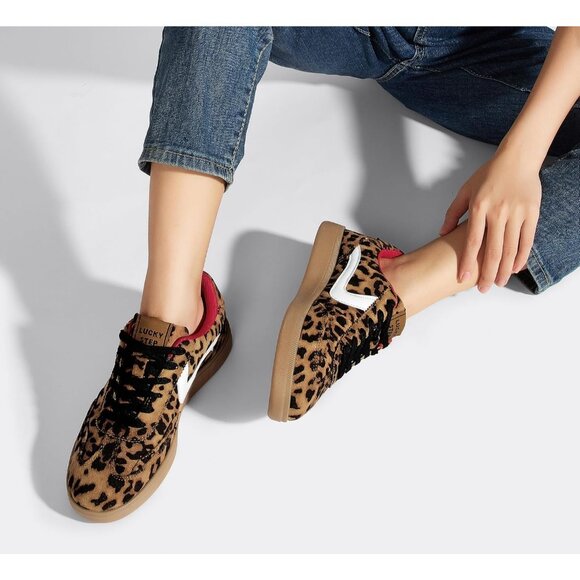 Women's  Leopard Retro Fashion Sneakers Classic Casual Walking Shoes - Picture 6 of 7